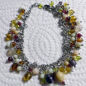 8" Nicely Designed Stretch Small Glass Cha Cha Bracelet 20.00 $